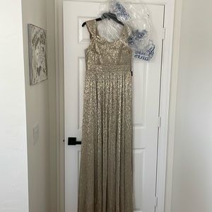 Aidan Matrix Gold dress